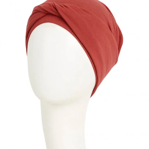 EMMY turban, Dusty Red, Bumbac Vascoza_4