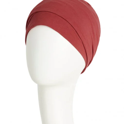 ZOYA • V turban, DUSTY RED, Bumbac Vascoza_2 ZOYA • V turban, DUSTY RED, Bumbac/Vascoza - imagine 2