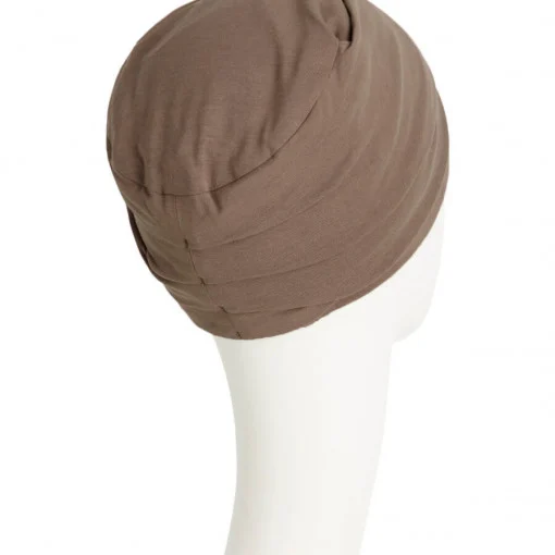 ZOYA • V turban, TEAK BROWN, Bumbac Vascoza_3 ZOYA V turban, TEAK BROWN, Bumbac Vascoza - imagine 3