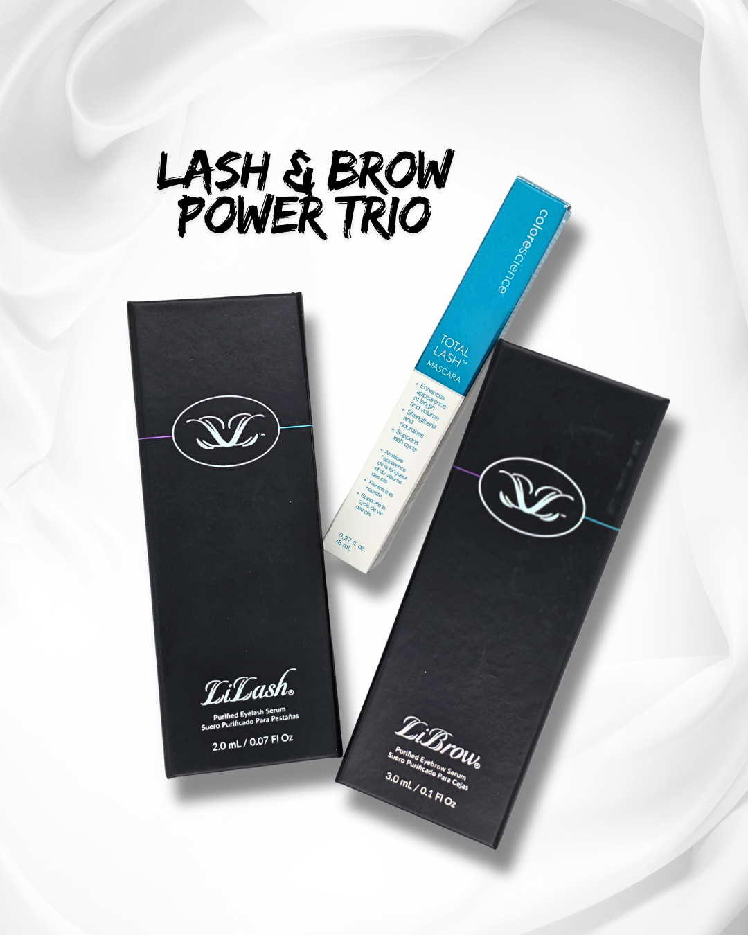 Pentru site V2 LASH & BROW POWER TRIO – LILASH & LIBROW + COLORESCIENCE TOTAL LASH MASCARA - imagine 2