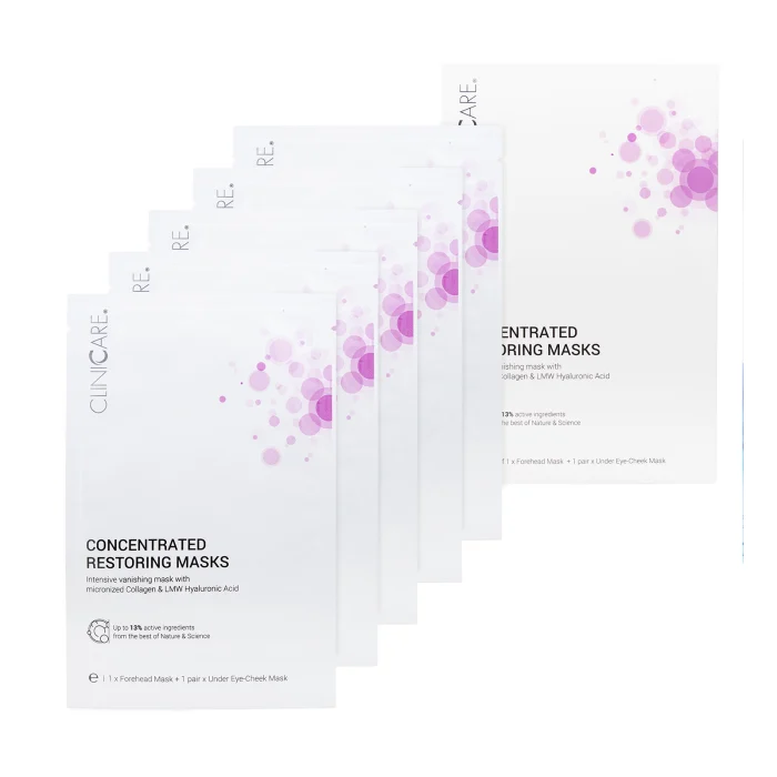 cliniccare-masca-reparatoare-concentrata-3x5buc-182048 CLINICCARE Mască Reparatoare Concentrată - 3x1buc - imagine 4