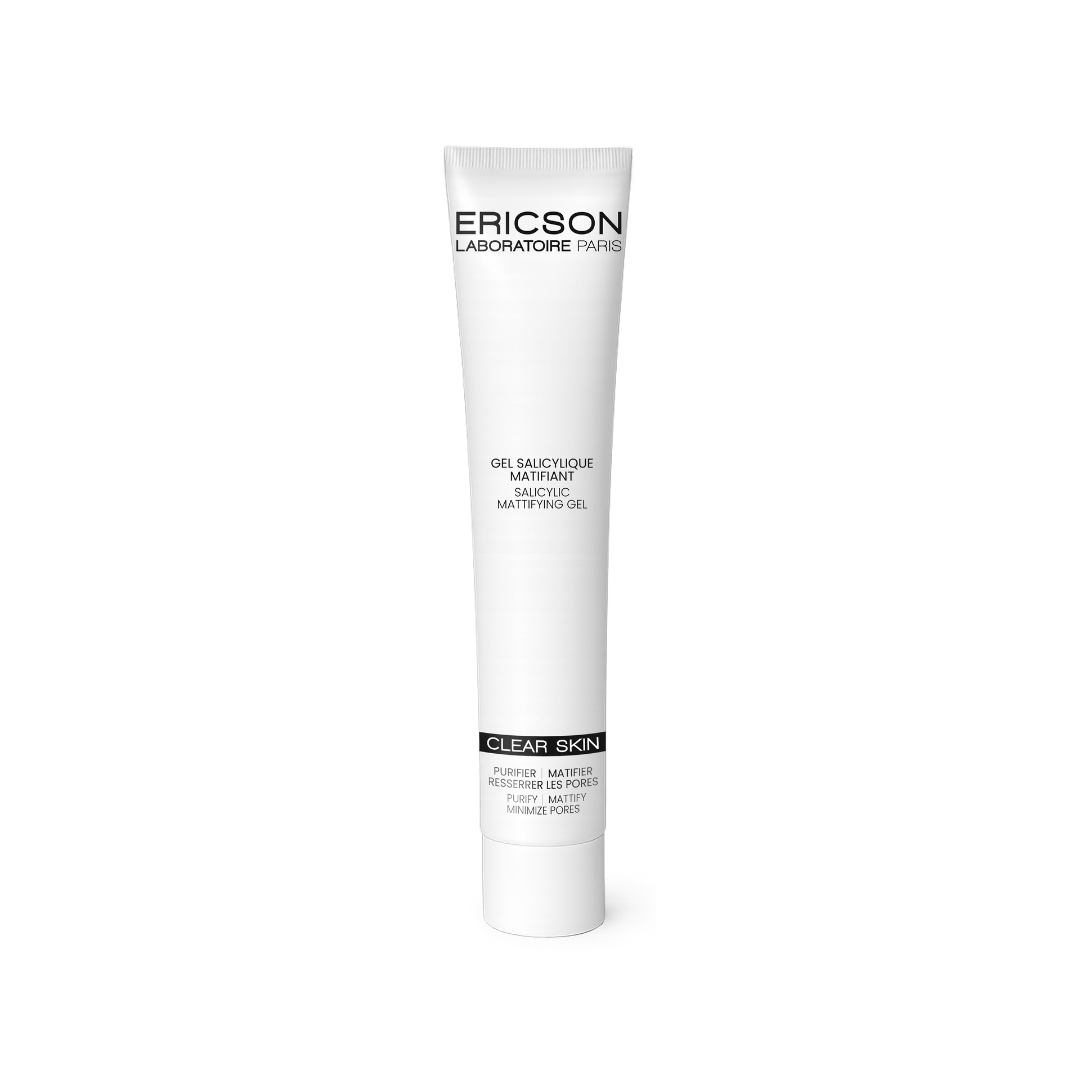 E1338 Clearskin Salicylic mattifying gel Ericson Laboratoire Clearskin Salicylic Mattifying Gel – Gel matifiant cu acid salicilic pentru ten gras, 50 ml - imagine 1